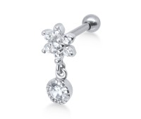 Flower CZ Stone Helix Ear Piercing TIP-2420